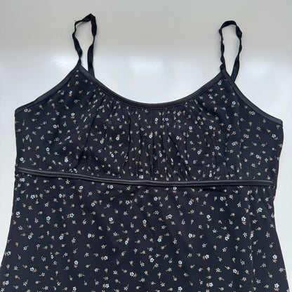 Black floral dress (M/L)