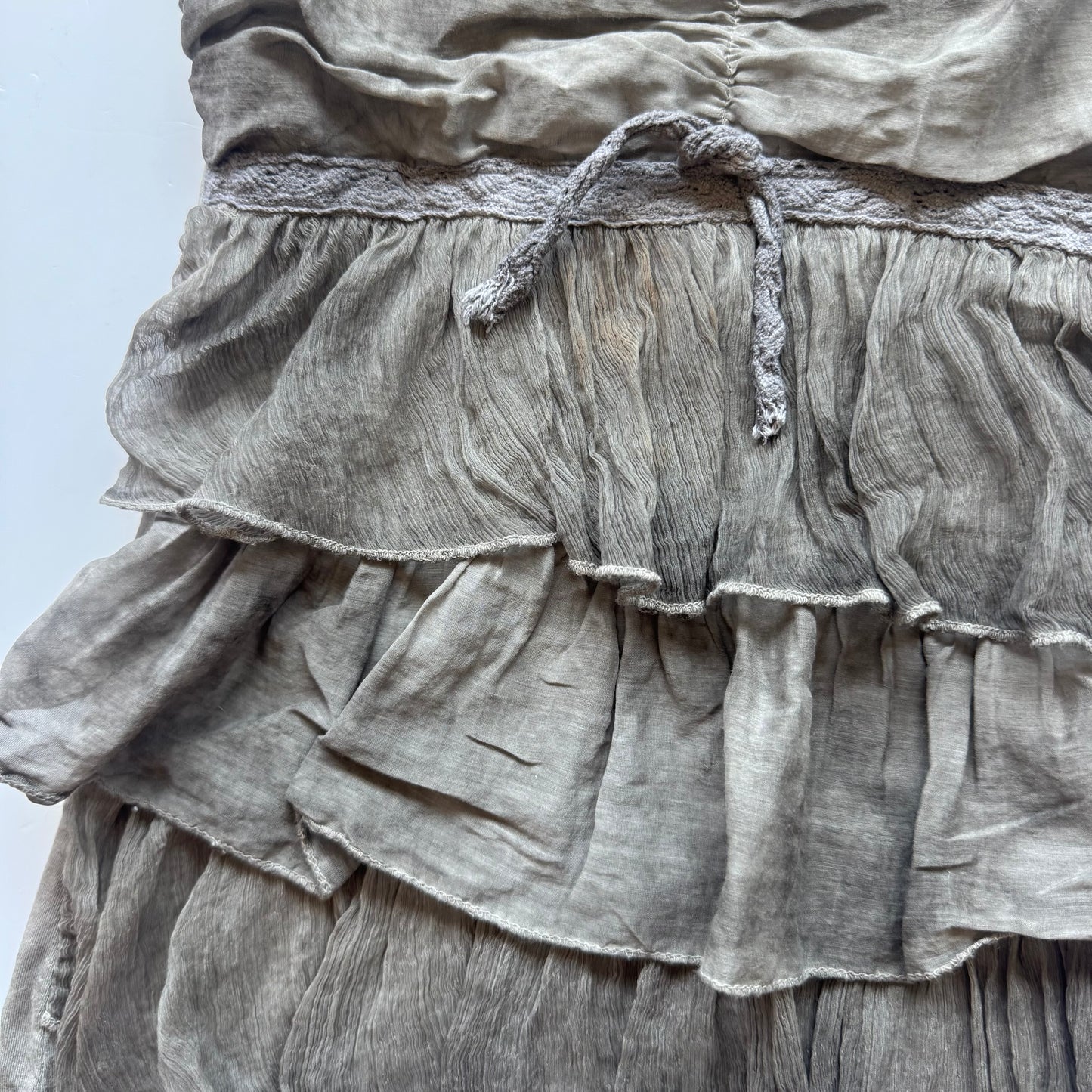 Vintage Tiered Ruffle Cami Top (XS/S)