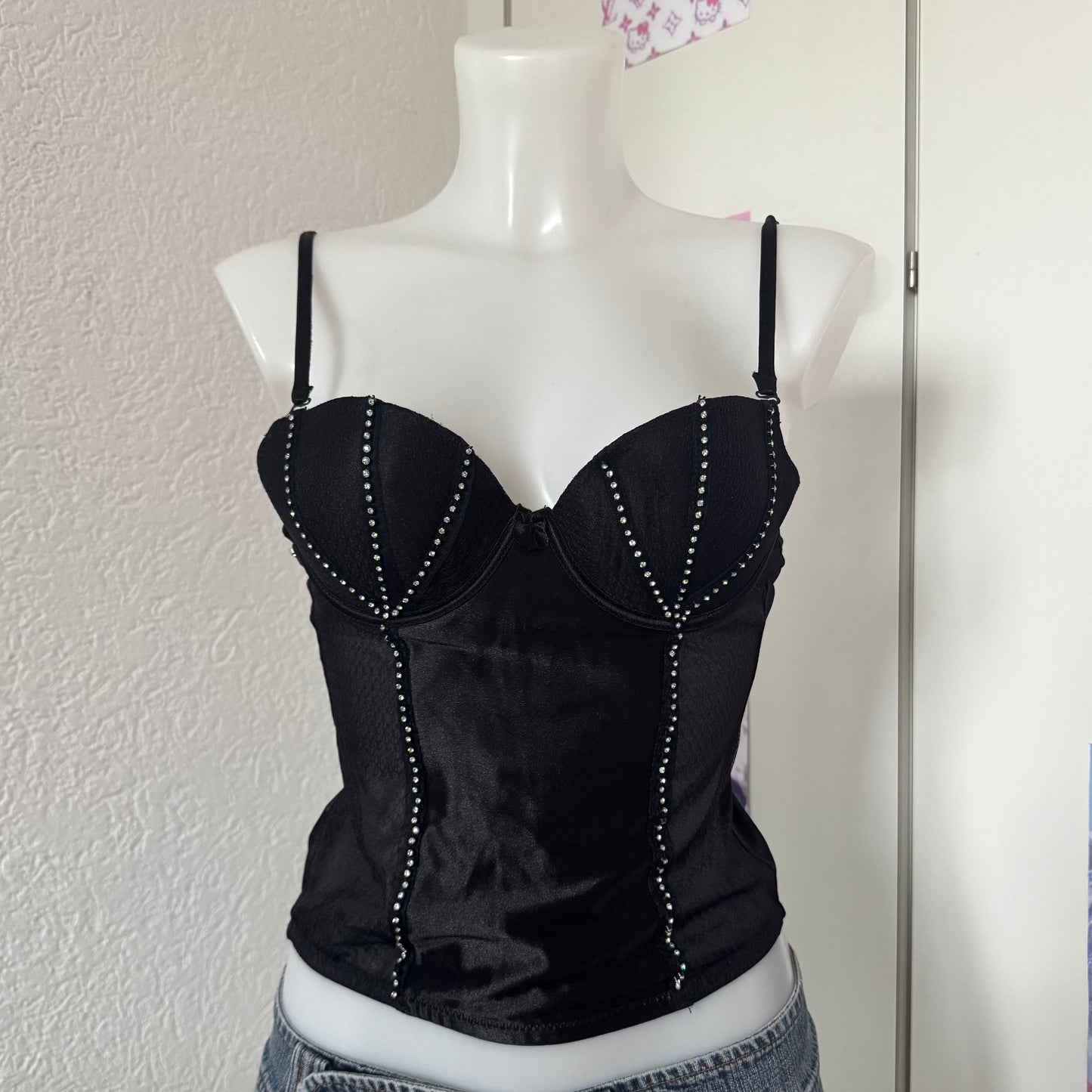 Black rhinestone corset (75B)