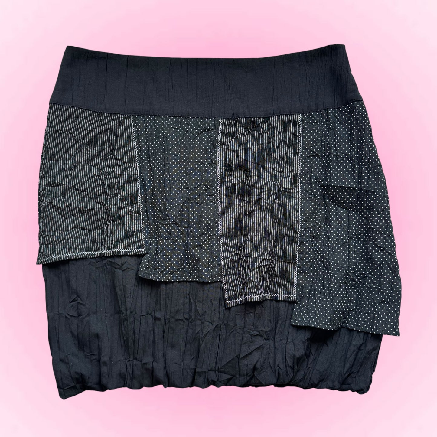 Black Layered Midi Skirt (L)
