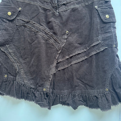 Black Cargo Midi Skirt (M)