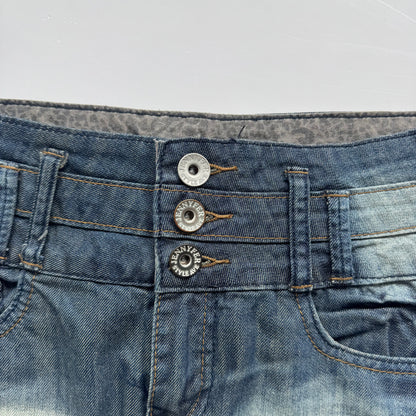 Faded Denim Mini Skirt (XS)