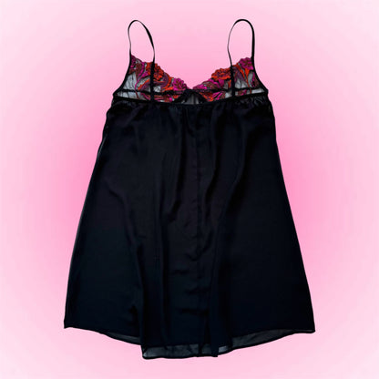Black Y2k slip dress (S/M)
