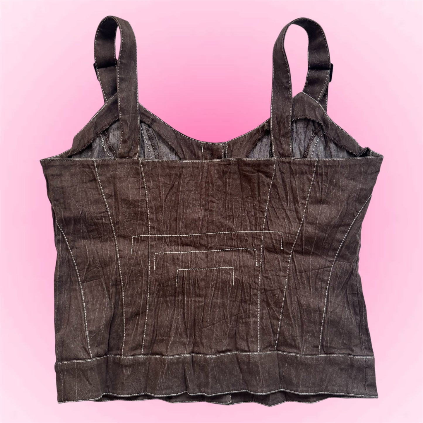 Brown Button Corset Top (S)