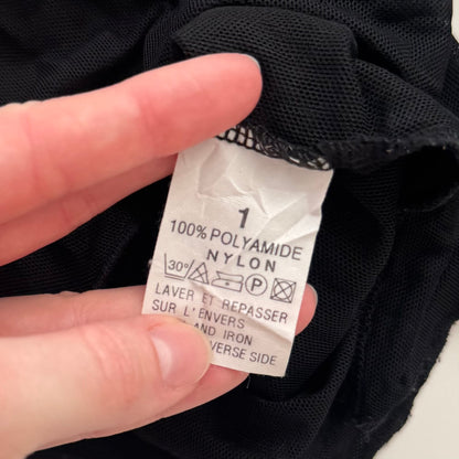 Black sequin mesh longsleeve (S)