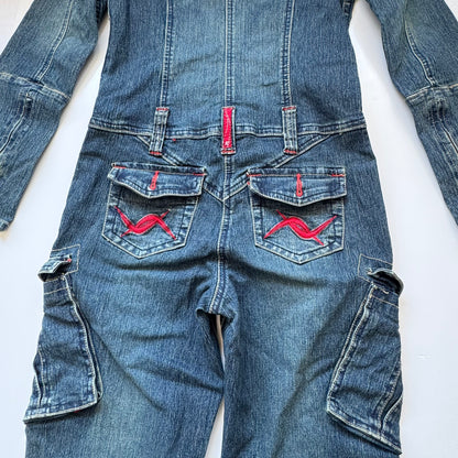 Y2k vintage denim bodysuit (XS)