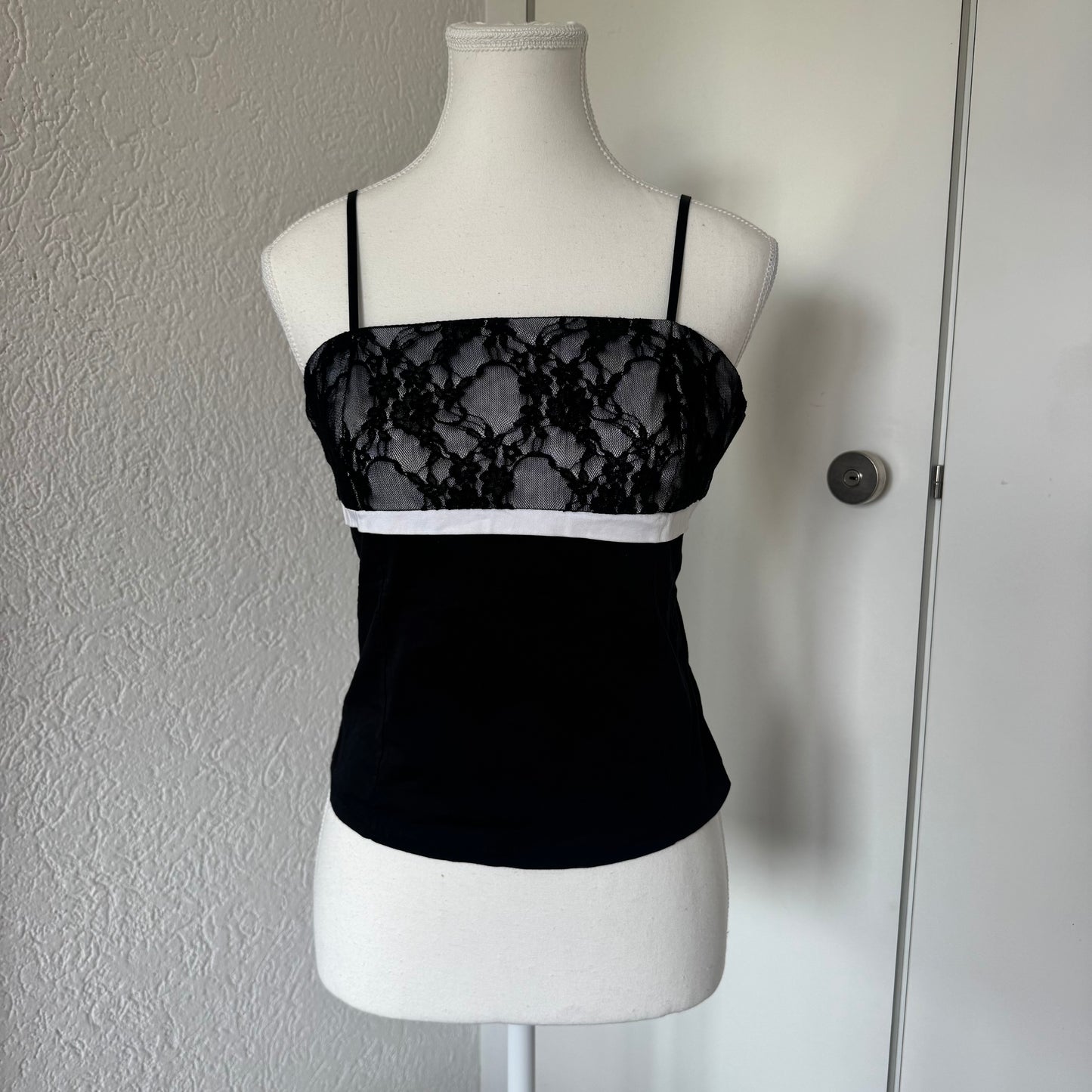 Black Lace Y2K Top (XS/S)