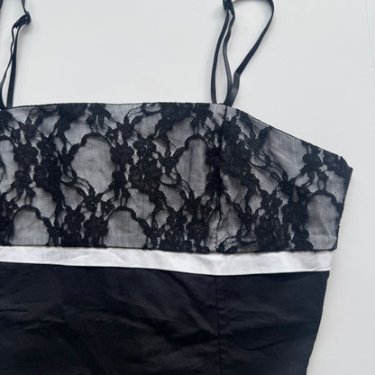 Black Lace Y2K Top (XS/S)