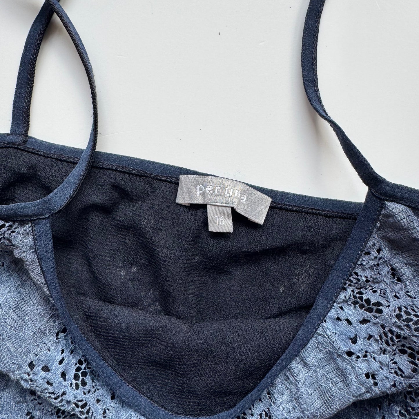 Blue vintage tie dye tank top (M)