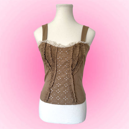 Beige Corset Style Bustier Top (XS)
