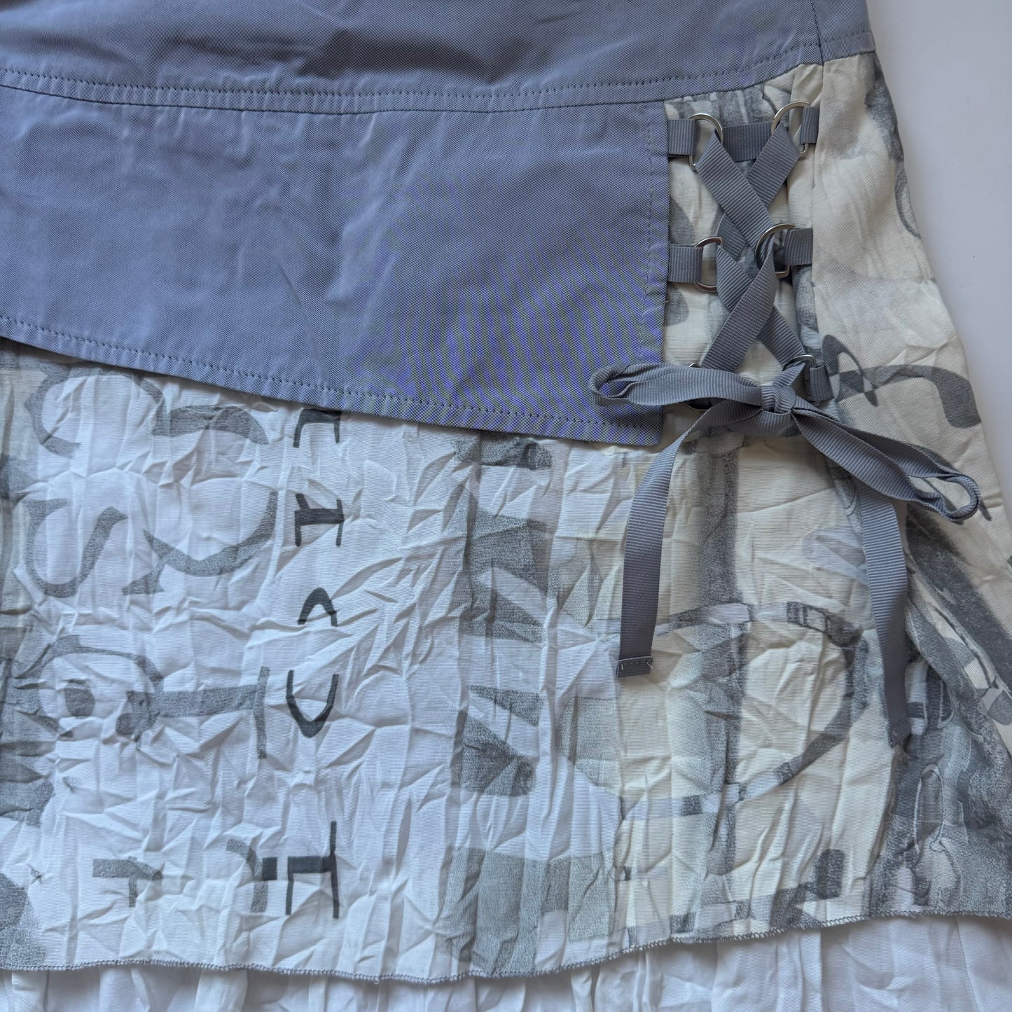 Grey Layered Wrap Skirt (S)