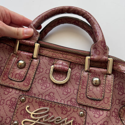 Pink Guess Monogram Bag