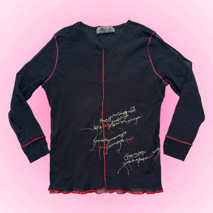 Vintage Y2k mesh shirt (S)