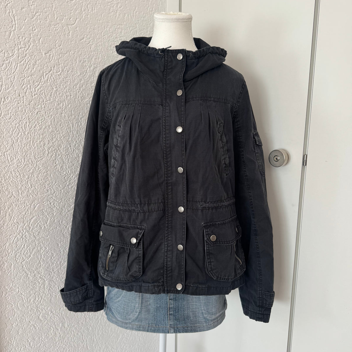 Black Vintage Utility Jacket (S/M)