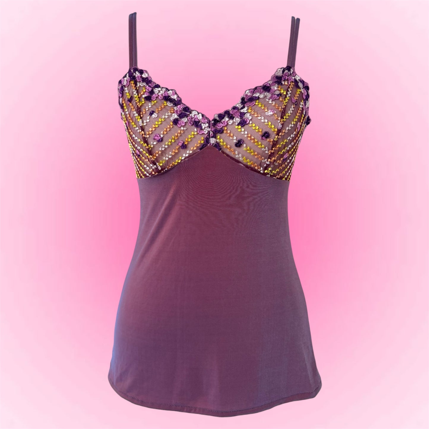 Purple Shiny Y2K Tank Top (S)