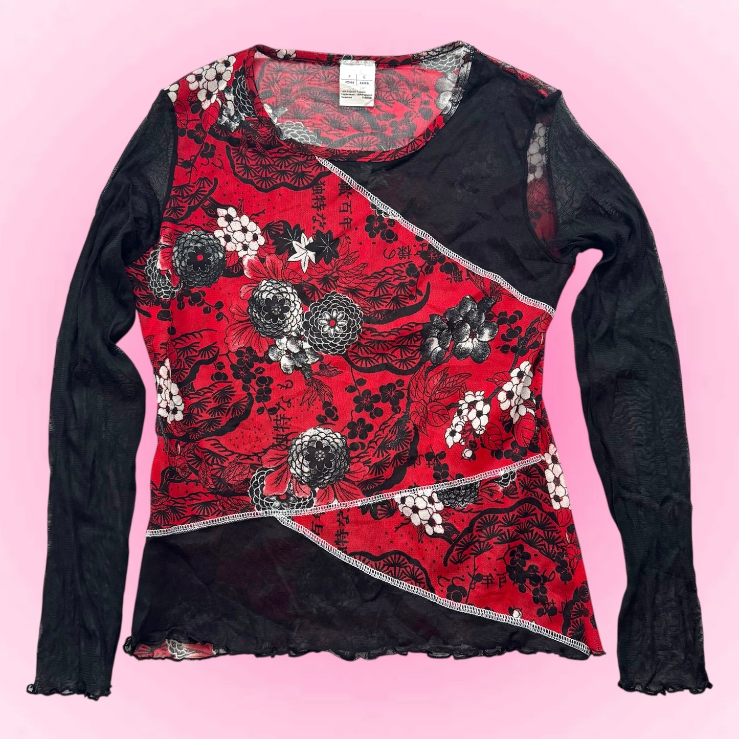 Cool Y2K mesh longsleeve (M)