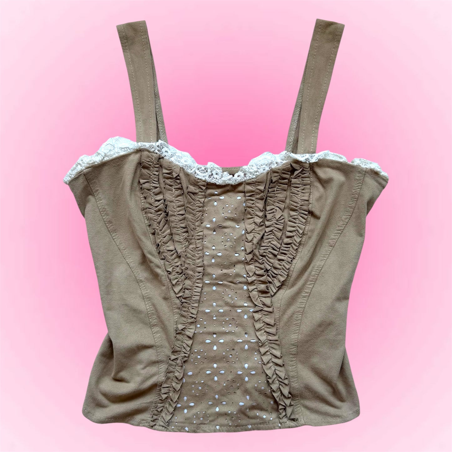 Beige Corset Style Bustier Top (XS)