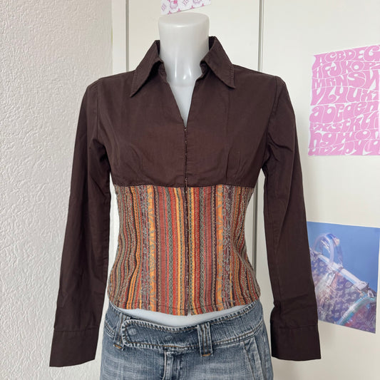 Brown unique longsleeve (XS)