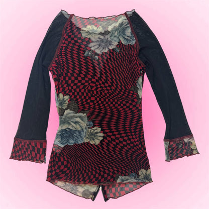 Y2k Zip-Up Top (XS/S)