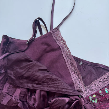 Purple Sequin Babydoll Cami (M/L)