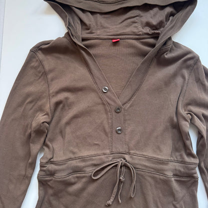 Brown Hooded Longsleeve (S)
