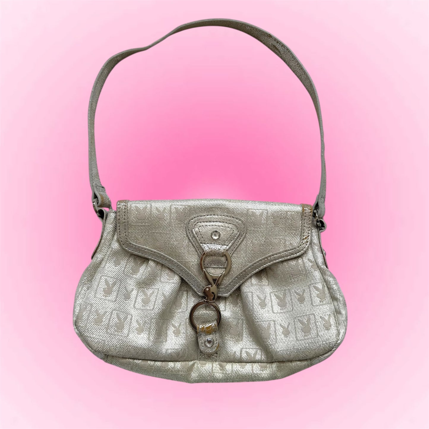 Silver Y2k Playboy bag