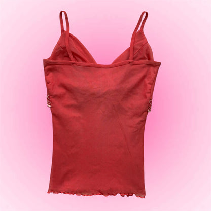 Vintage red mesh cami (XS)
