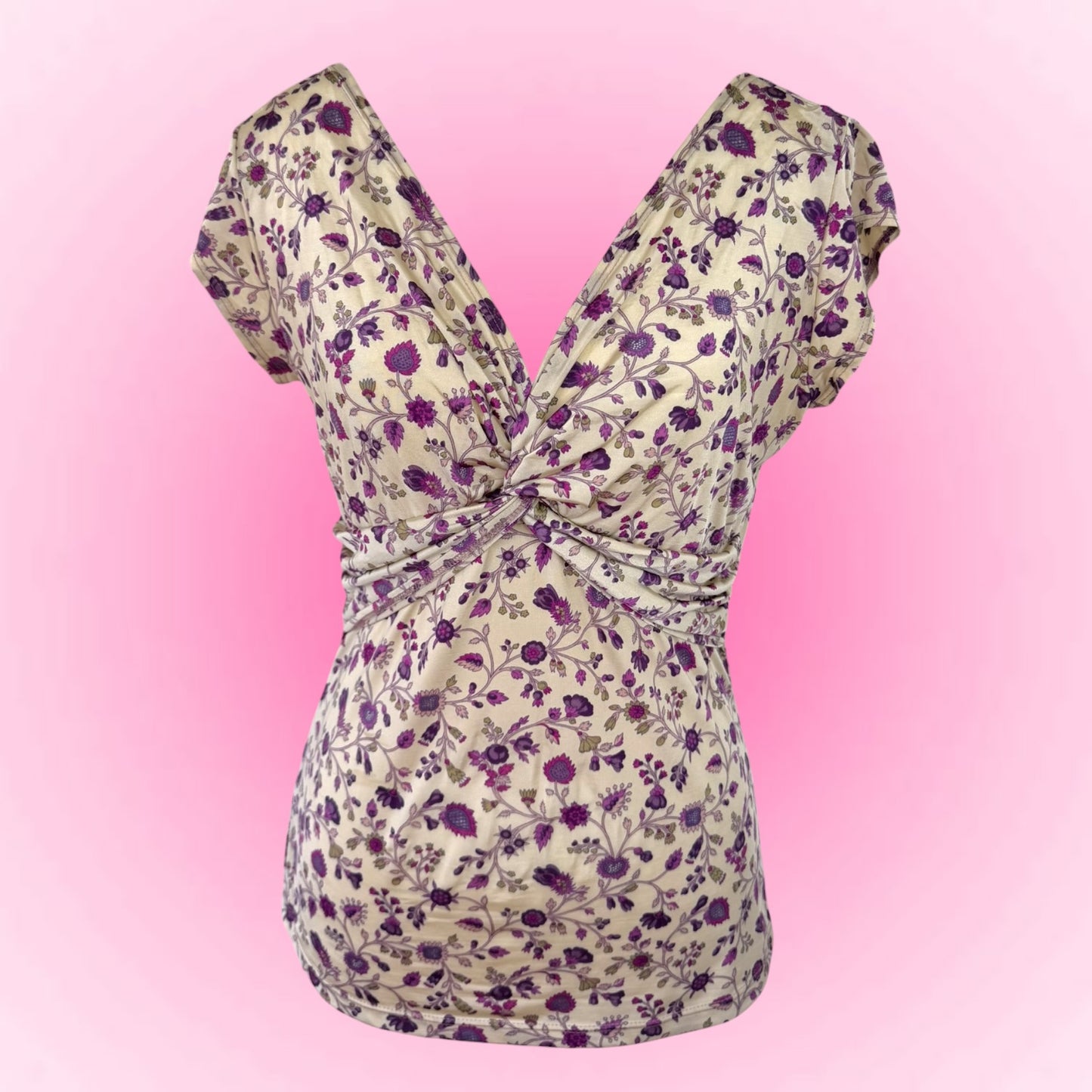 Purple Floral Tshirt (M)