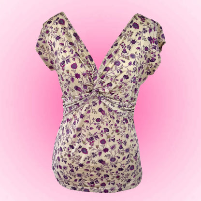 Purple Floral Tshirt (M)