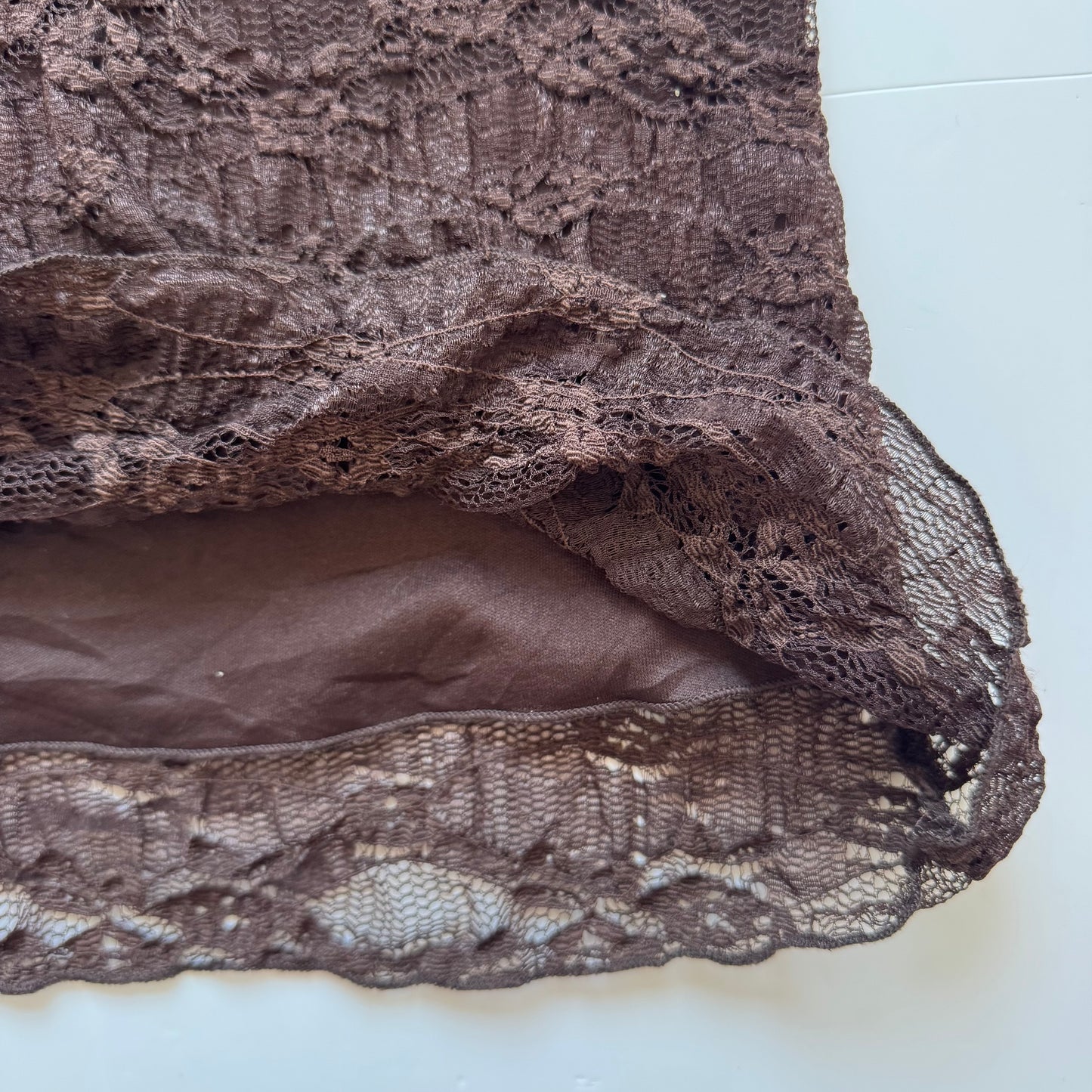 Brown Lace Y2K Tshirt (M)