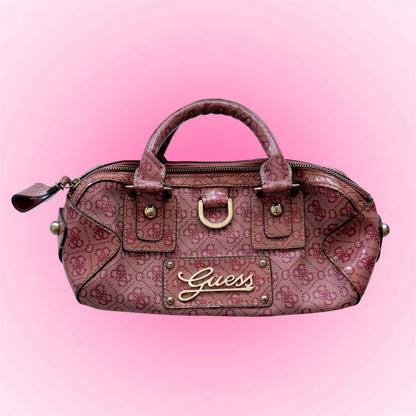 Pink Guess Monogram Bag