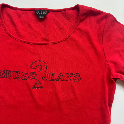 Red Guess Y2K Longsleeve (M)