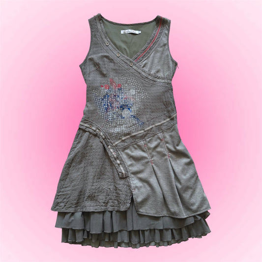 Grey 90s vintage dress (S/M)