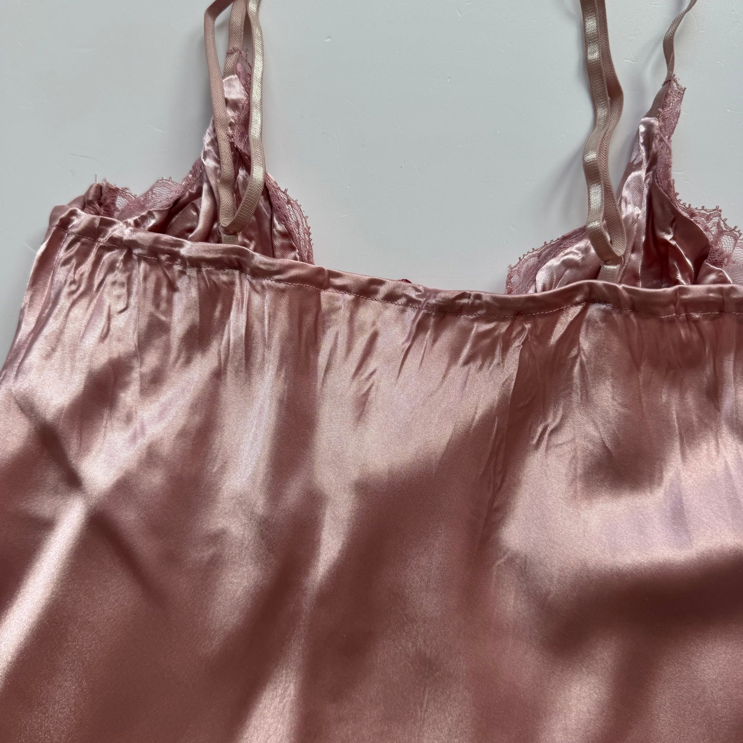 Pink Satin Lace Cami (S)