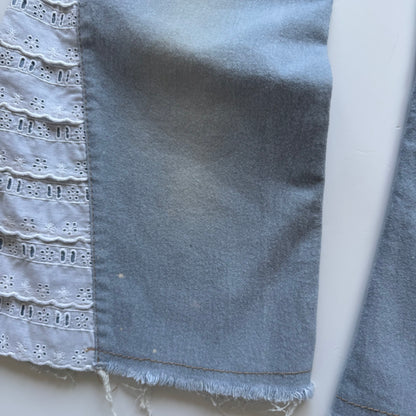 Lace Flared Jeans (XS)