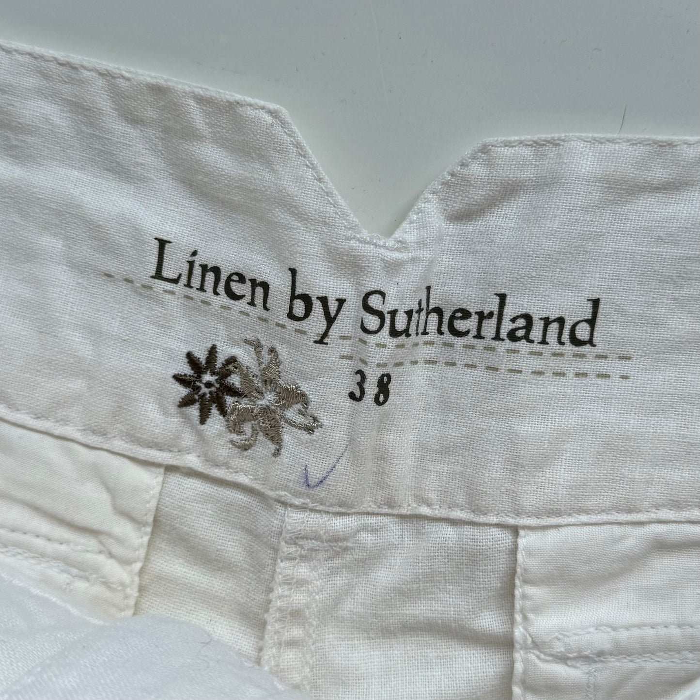 White Linen Y2k Shorts (S)