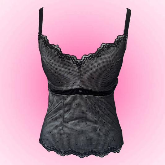 Black Y2k Corset Top (80B)
