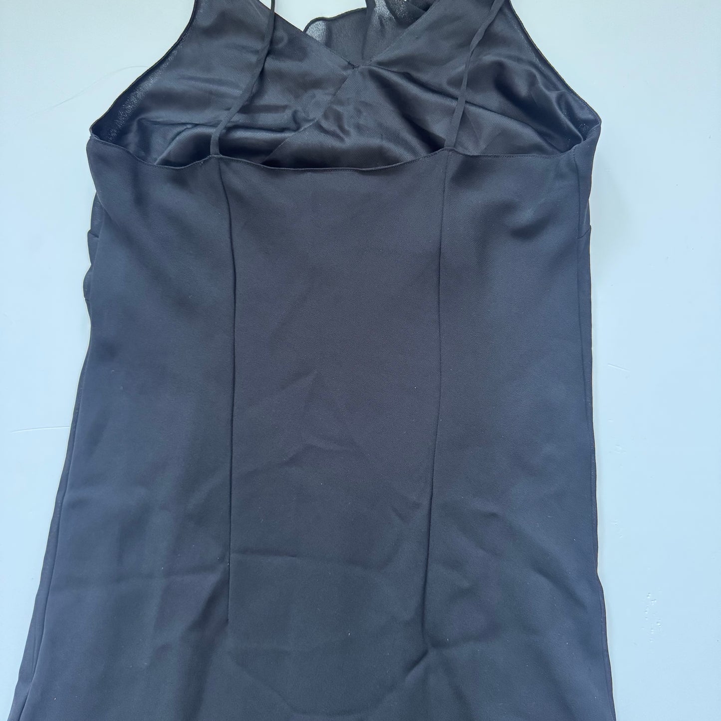 Vintage Black Ruffle Dress (M)