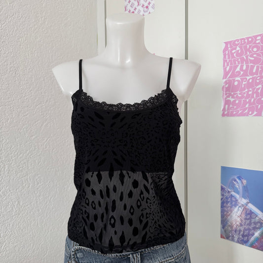 Black mesh top (S)