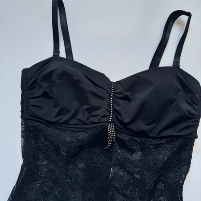 Black lace corset top (S)