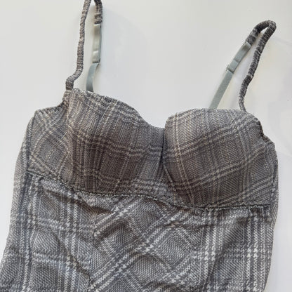 Grey Y2k corset (75B)