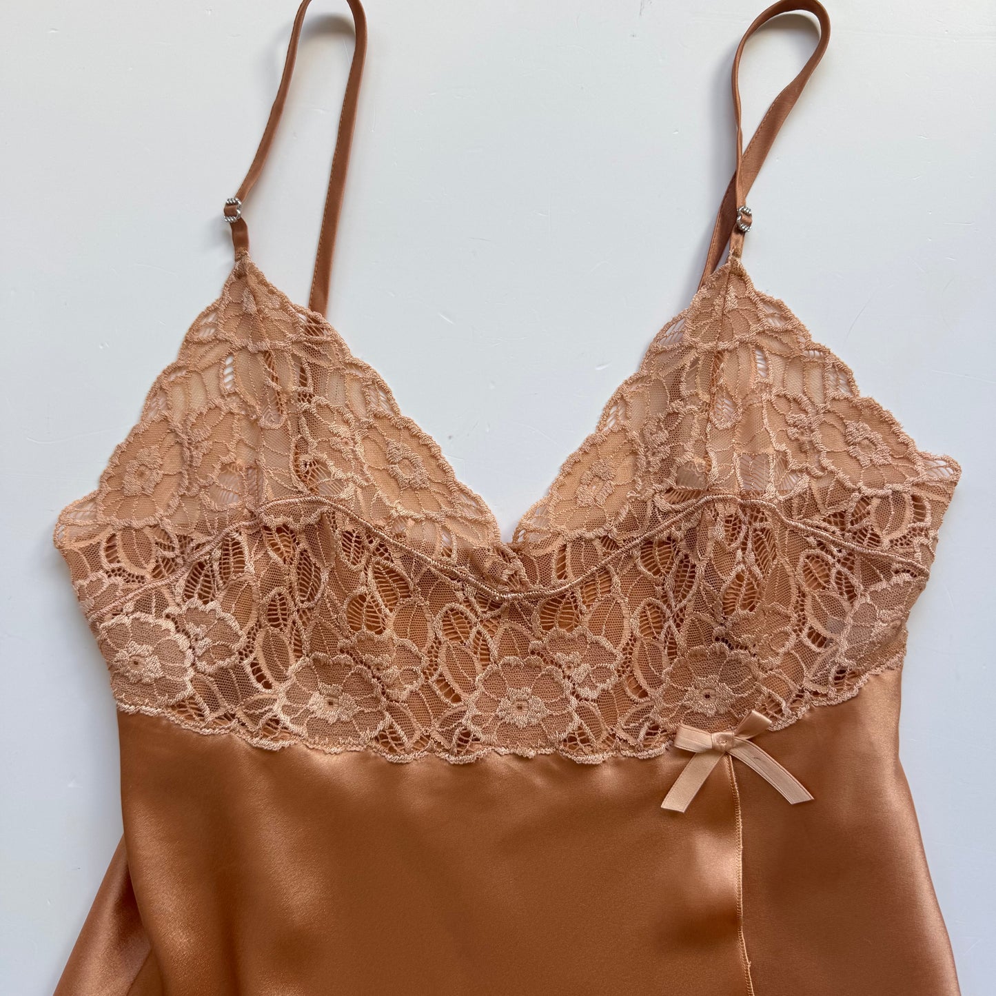 Satin Lace Slip Dress (M)