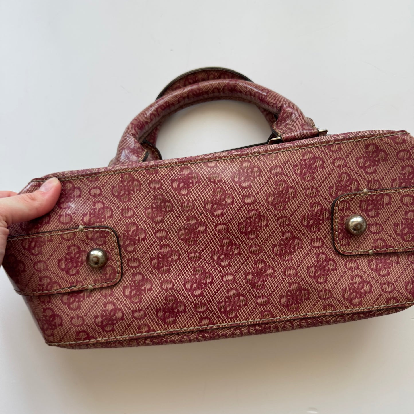 Pink Guess Monogram Bag
