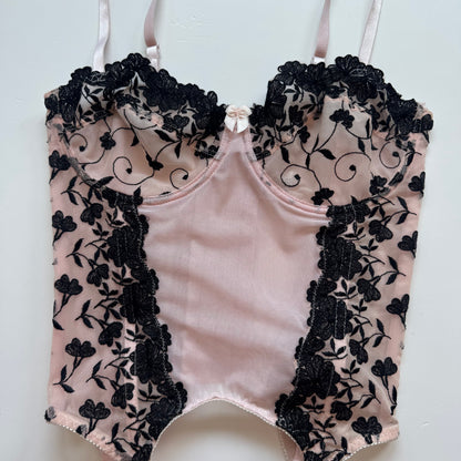 Pink Lace Bustier Corset (75C)