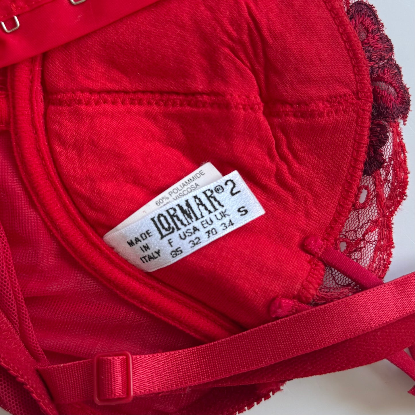 Red Lace Corset Top (70A)