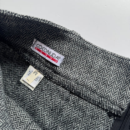 Grey Pleated Mini Skirt (M)