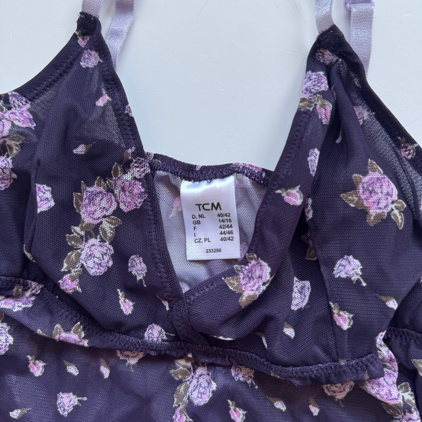 Purple Floral Babydoll Top (S)