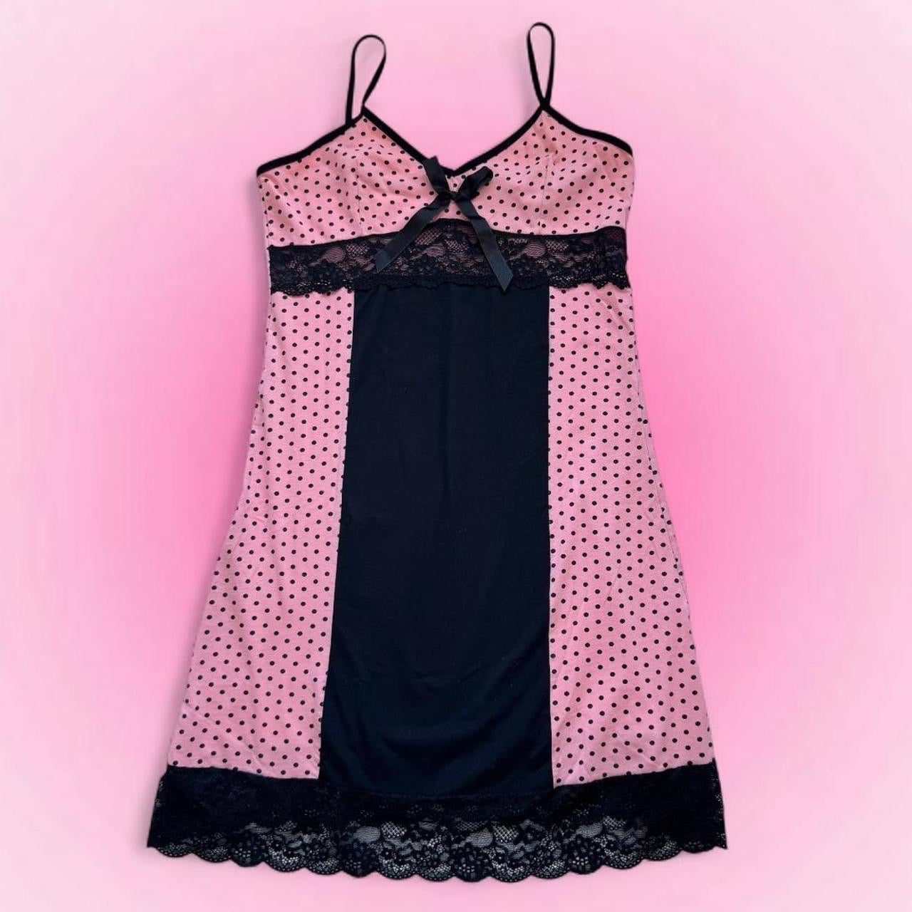 Pink Lace Coquette Babydoll Dress (S/M)
