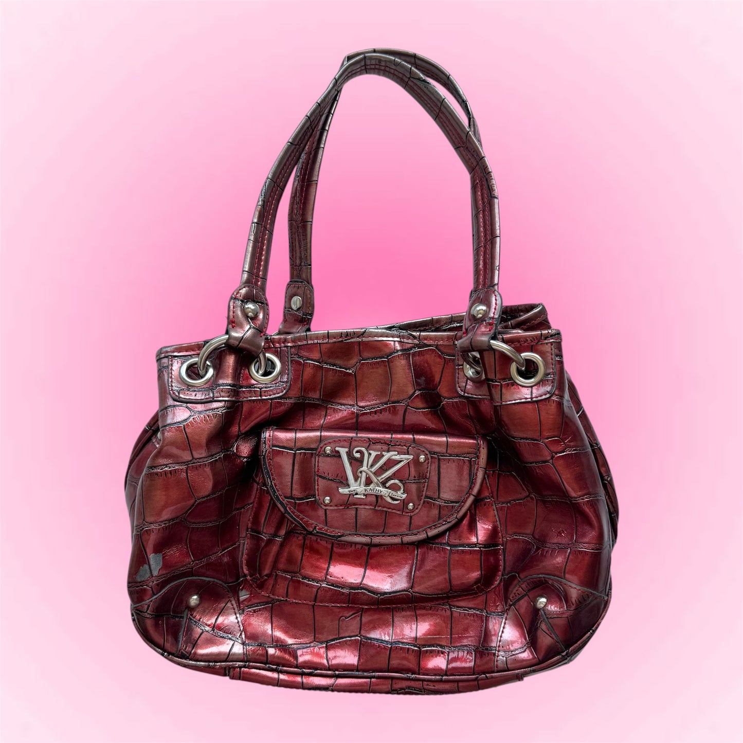 Vintage Red Shoulder Bag Kathy Van Zeeland
