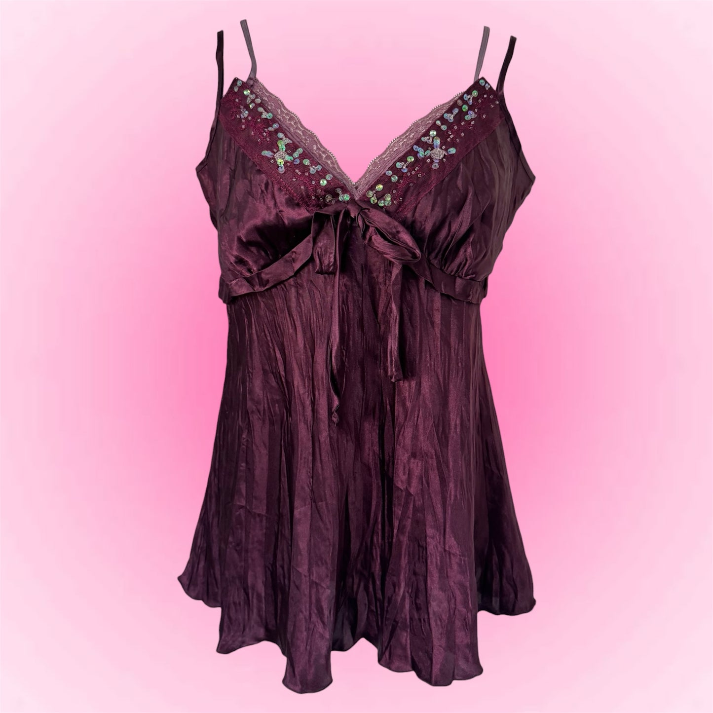 Purple Sequin Babydoll Cami (M/L)